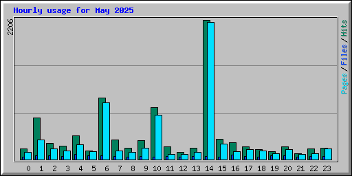 Hourly usage for May 2025